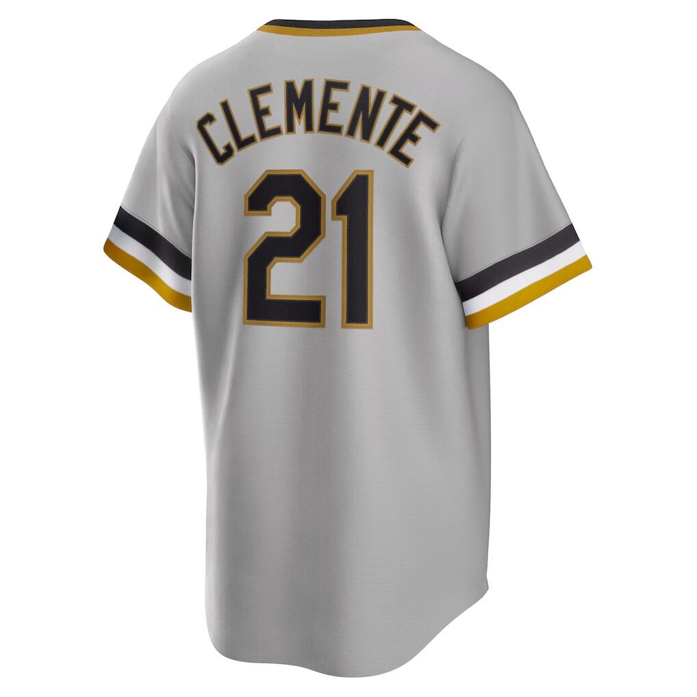 Roberto Clemente Pittsburgh Pirates Nike Road Cooperstown Collection Player Jersey