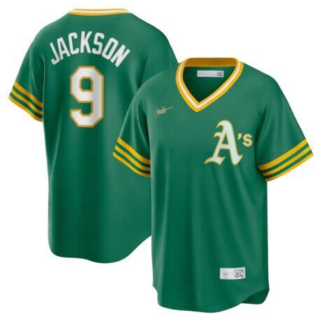 Reggie Jackson Athletics Nike Road Cooperstown Collection Player Jersey - - Front View