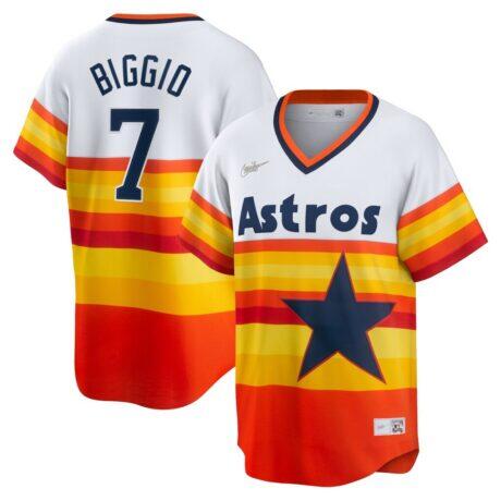 Craig Biggio Houston Astros Nike Home Cooperstown Collection Player Jersey - White - Front View
