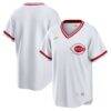 Cincinnati Reds Nike Home Cooperstown Collection Team Jersey - White - Front View