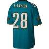 Fred Taylor Jacksonville Jaguars Mitchell & Ness Legacy Replica Jersey - Teal - Detail View