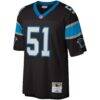 Sam Mills Carolina Panthers Mitchell & Ness Legacy Replica Jersey - Black - Side View
