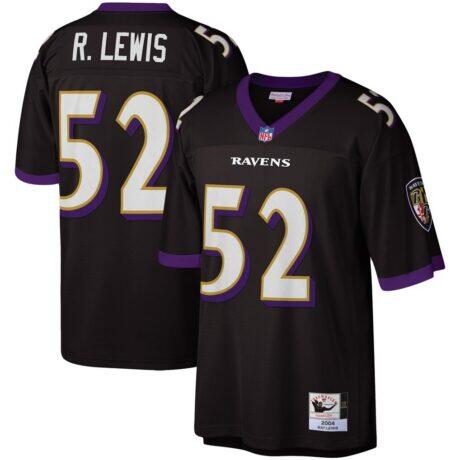 Ray Lewis Baltimore Ravens Mitchell & Ness Legacy Replica Jersey - Black - Front View