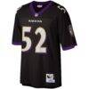 Ray Lewis Baltimore Ravens Mitchell & Ness Legacy Replica Jersey - Black - Side View