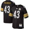 Troy Polamalu Pittsburgh Steelers Mitchell & Ness Legacy Replica Jersey - Black - Front View