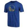 Golden State Warriors Distressed Primary Logo Tri-Blend T-Shirt - Royal - Side View