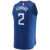Kawhi Leonard LA Clippers Fashion7 Youth 2019/20 Fast Break Replica Jersey Blue - - Detail View