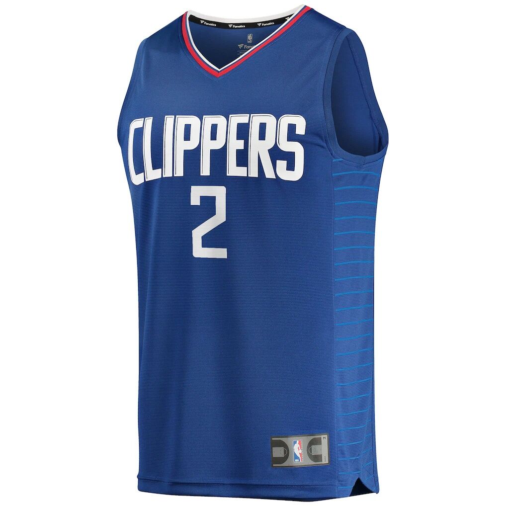 Kawhi Leonard LA Clippers Fashion7 Youth 2019/20 Fast Break Replica Jersey Blue – Icon Edition