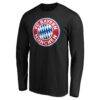 Bayern Munich Official Logo Long Sleeve T-Shirt - Black - Side View