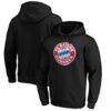 Bayern Munich Official Logo Pullover Hoodie - Black - Front View