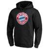 Bayern Munich Official Logo Pullover Hoodie - Black - Side View
