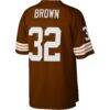 Jim Brown Cleveland Browns Mitchell & Ness Legacy Replica Jersey - Brown - Detail View