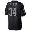 Bo Jackson Las Vegas Raiders Mitchell & Ness Legacy Replica Jersey - Black - Detail View