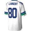 Steve Largent Seattle Seahawks Mitchell & Ness Legacy Replica Jersey - White - Detail View