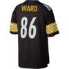 Hines Ward Pittsburgh Steelers Mitchell & Ness Legacy Replica Jersey - Black - Detail View