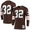 Jim Brown Cleveland Browns 1964 Mitchell & Ness Authentic Throwback Retired Player Jersey - Brown - Front View