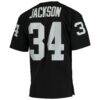 Bo Jackson Las Vegas Raiders 1990 Mitchell & Ness Authentic Throwback Retired Player Jersey - Black - Detail View