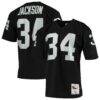 Bo Jackson Las Vegas Raiders 1990 Mitchell & Ness Authentic Throwback Retired Player Jersey - Black - Front View