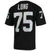 Howie Long Las Vegas Raiders 1983 Mitchell & Ness Authentic Throwback Retired Player Jersey - Black - Detail View