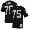 Howie Long Las Vegas Raiders 1983 Mitchell & Ness Authentic Throwback Retired Player Jersey - Black - Front View