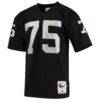 Howie Long Las Vegas Raiders 1983 Mitchell & Ness Authentic Throwback Retired Player Jersey - Black - Side View