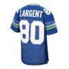 Steve Largent Seattle Seahawks 1985 Mitchell & Ness Authentic Throwback Retired Player Jersey - - Detail View