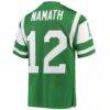 Joe Namath New York Jets 1968 Mitchell & Ness Authentic Throwback Retired Player Jersey - Green - Detail View