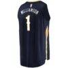 Zion Williamson New Orleans Pelicans Fashion7 Fast Break Replica Jersey Navy - - Detail View