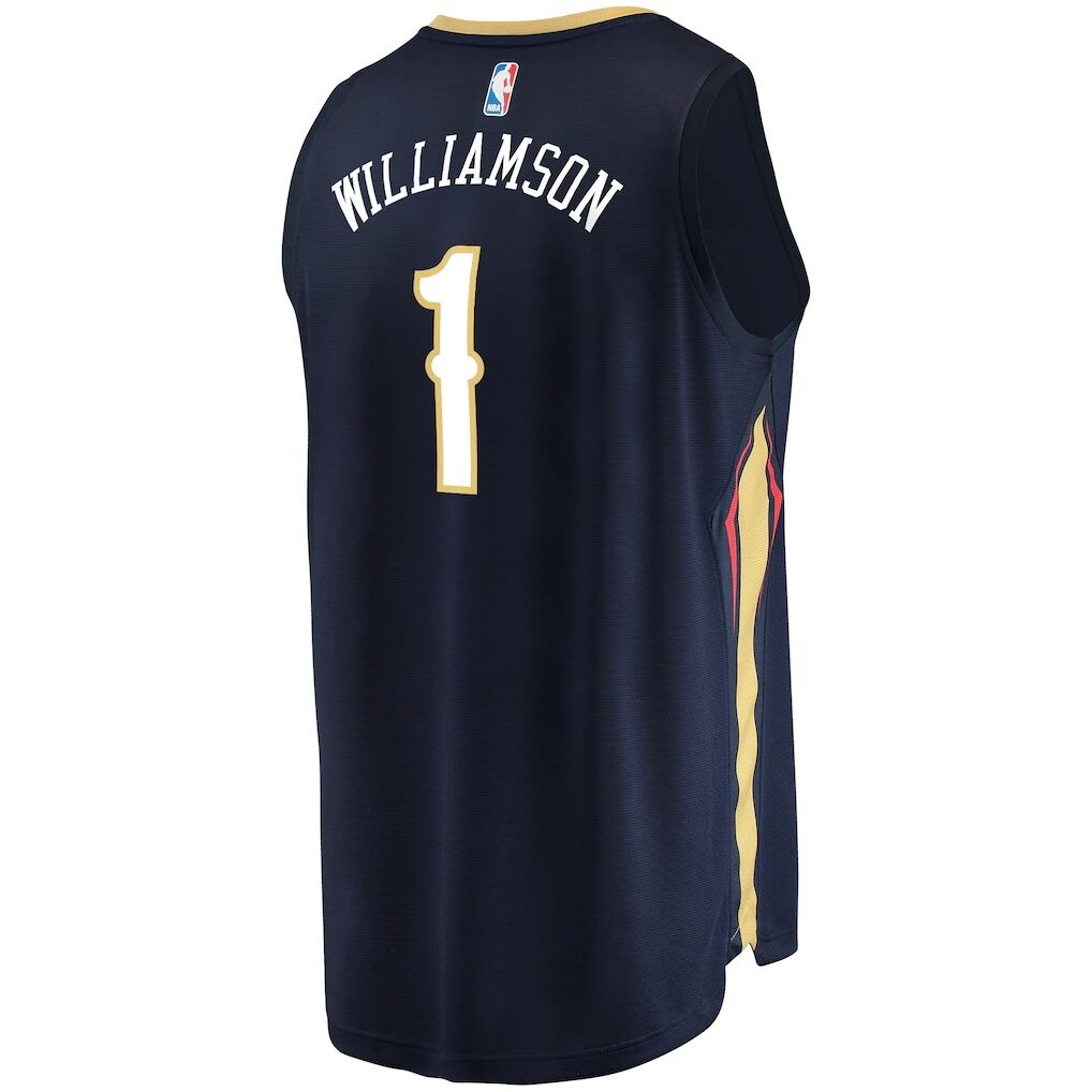 Zion Williamson New Orleans Pelicans Fashion7 Fast Break Replica Jersey Navy - Icon Edition