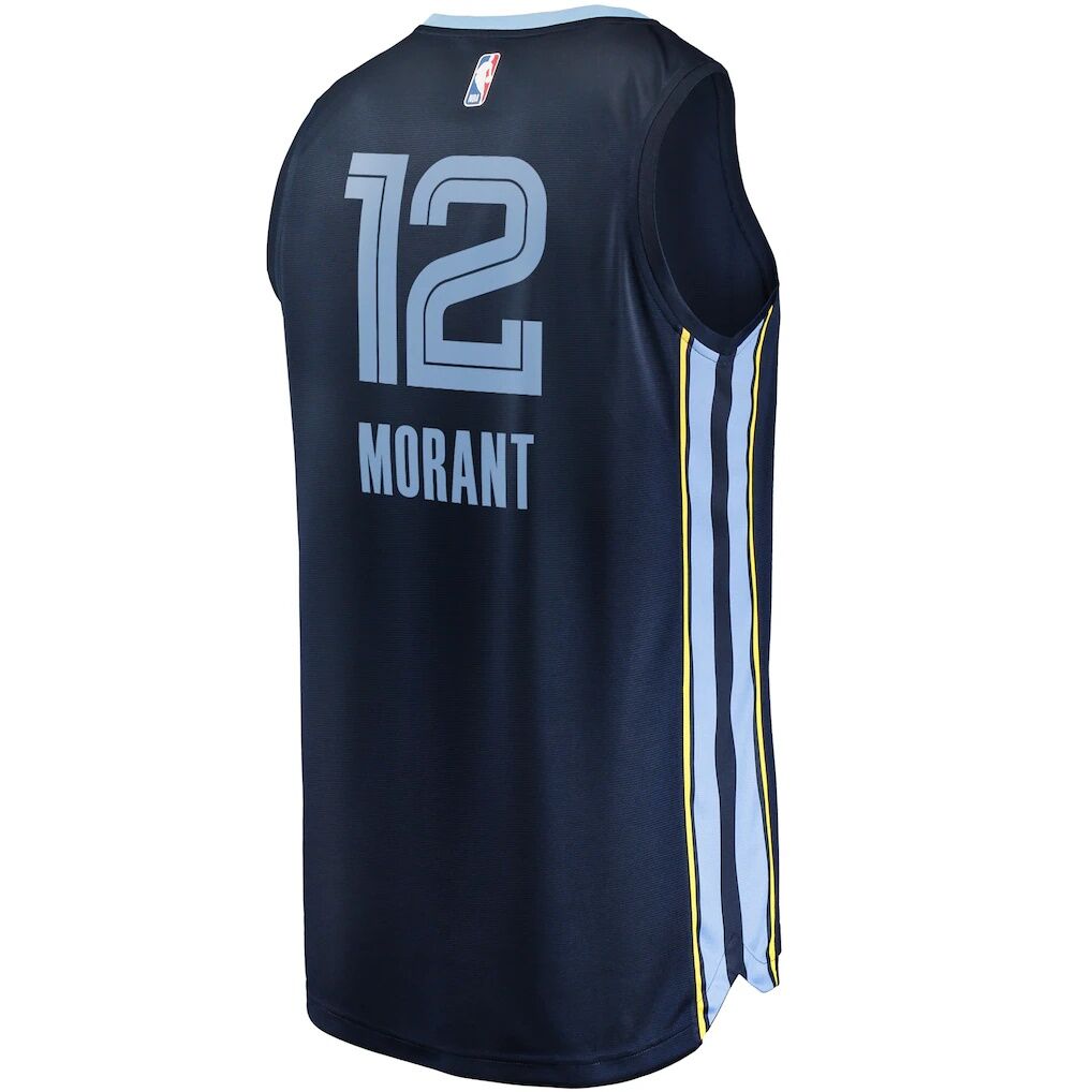 Ja Morant Memphis Grizzlies Fashion7 Fast Break Replica Jersey Navy - Icon Edition