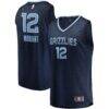 Ja Morant Memphis Grizzlies Fashion7 Fast Break Replica Jersey Navy - - Front View