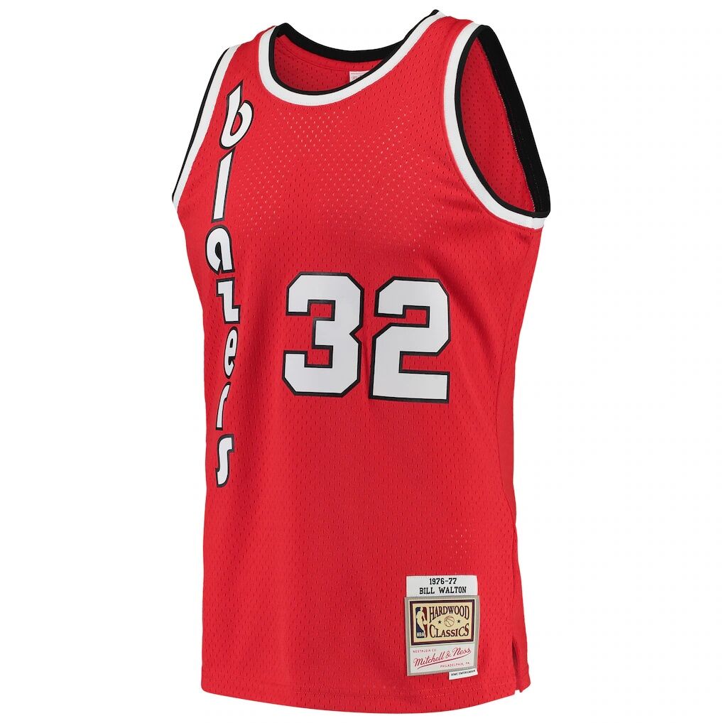 Bill Walton Portland Trail Blazers Mitchell & Ness 1976/77 Hardwood Classics Swingman Jersey