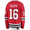 Eddie Olczyk Chicago Blackhawks Fashion7 Premier Breakaway Retired Player Jersey - Red - Detail View
