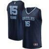 Brandon Clarke Memphis Grizzlies Fashion7 Fast Break Replica Jersey Navy - - Front View