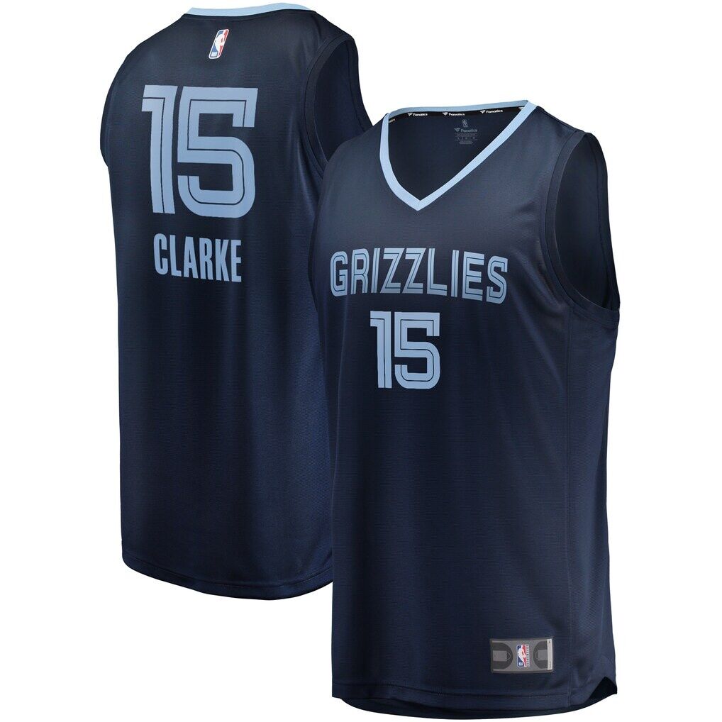 Brandon Clarke Memphis Grizzlies Fashion7 Fast Break Replica Jersey Navy - Icon Edition