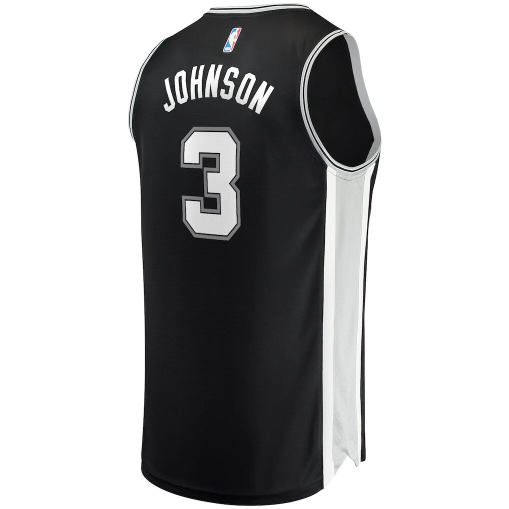 Keldon Johnson San Antonio Spurs Fashion7 Fast Break Replica Jersey Black - Icon Edition