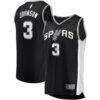 Keldon Johnson San Antonio Spurs Fashion7 Fast Break Replica Jersey Black - - Front View
