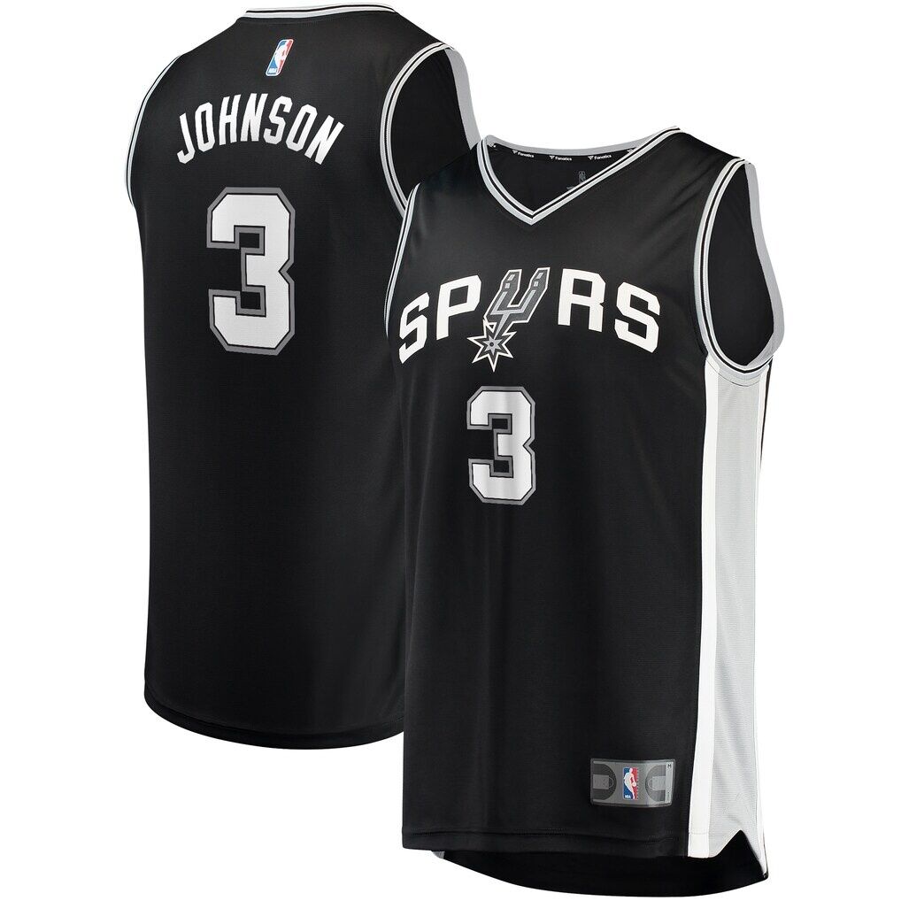 Keldon Johnson San Antonio Spurs Fashion7 Fast Break Replica Jersey Black - Icon Edition