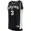 Keldon Johnson San Antonio Spurs Fashion7 Fast Break Replica Jersey Black - - Side View