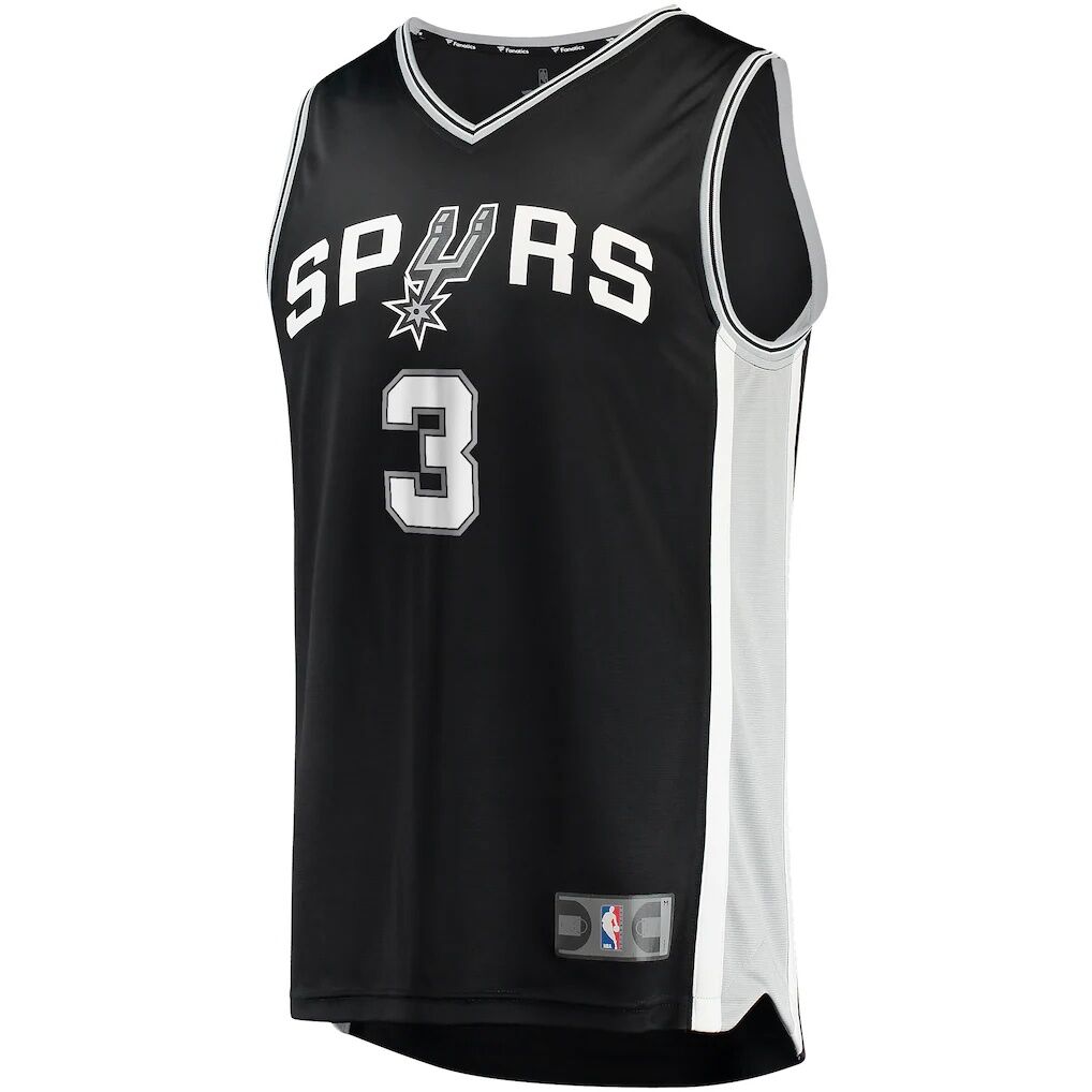 Keldon Johnson San Antonio Spurs Fashion7 Fast Break Replica Jersey Black - Icon Edition