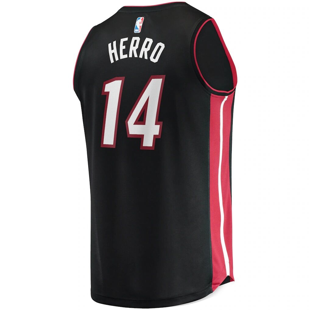Tyler Herro Miami Heat Fashion7 Fast Break Replica Jersey Black - Icon Edition