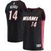 Tyler Herro Miami Heat Fashion7 Fast Break Replica Jersey Black - - Front View