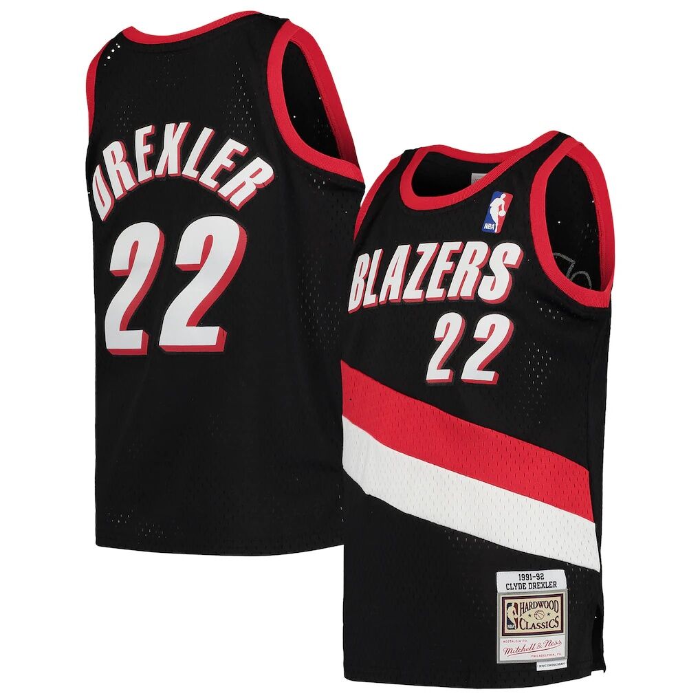 Clyde Drexler Portland Trail Blazers Mitchell & Ness Youth 1991/92 Hardwood Classics Swingman Jersey