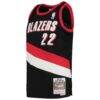 Clyde Drexler Portland Trail Blazers Mitchell & Ness Youth 1991/92 Hardwood Classics Swingman Jersey - Black - Side View