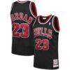 Michael Jordan Chicago Bulls Mitchell & Ness 1997/98 Hardwood Classics Authentic Jersey - Black - Front View