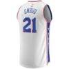 Joel Embiid Philadelphia 76ers Fashion7 Replica Jersey - White - Detail View