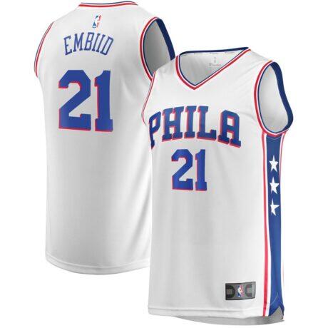 Joel Embiid Philadelphia 76ers Fashion7 Replica Jersey - White - Front View