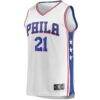 Joel Embiid Philadelphia 76ers Fashion7 Replica Jersey - White - Side View