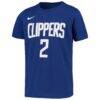 Kawhi Leonard LA Clippers Nike Youth Icon Edition Name & Number Performance T-Shirt - Blue - Side View