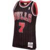 Toni Kukoc Chicago Bulls Mitchell & Ness 1995/96 Hardwood Classics Swingman Jersey - Black - Back View